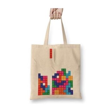 Baskı Dükkanı Tetris Atari Oyun Games Bez Kadın Günlük Çanta