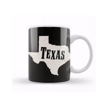 Baskı Dükkanı Texas Map Vintage Kupa