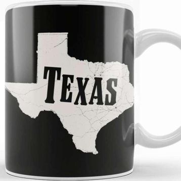 Baskı Dükkanı Texas Map Vintage Kupa