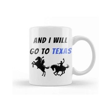 Baskı Dükkanı Texas Quote Vintage Retro Kupa