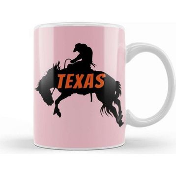 Baskı Dükkanı Texas Vintage Retro Kupa