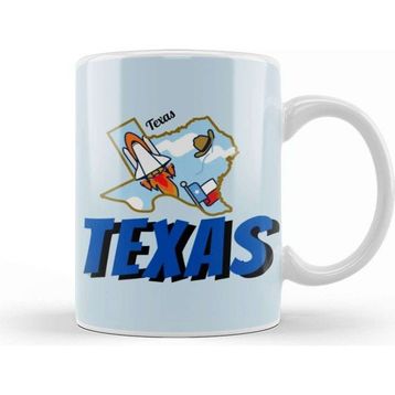 Baskı Dükkanı Texas Vintage Retro Rainbow Style Kupa