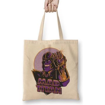 Baskı Dükkanı Thanos Mad Titan Bez Kadın Günlük Çanta