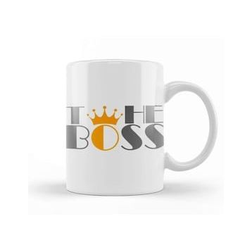 Baskı Dükkanı The Boss Crown Kupa