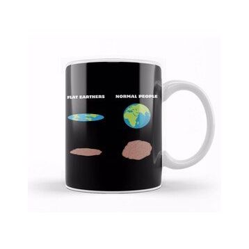 Baskı Dükkanı The Brain Of Flat Earthers Flat Earth Kupa