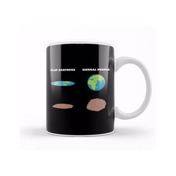 Baskı Dükkanı The Brain Of Flat Earthers Flat Earth Kupa