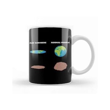 Baskı Dükkanı The Brain Of Flat Earthers Flat Earth Kupa