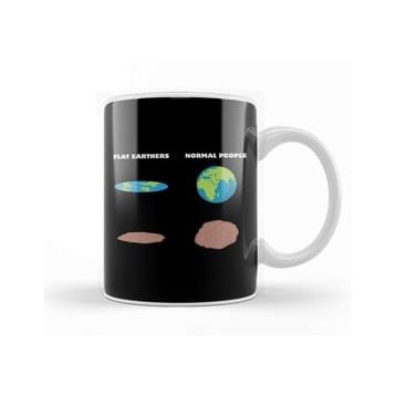 Baskı Dükkanı The Brain Of Flat Earthers Flat Earth Kupa