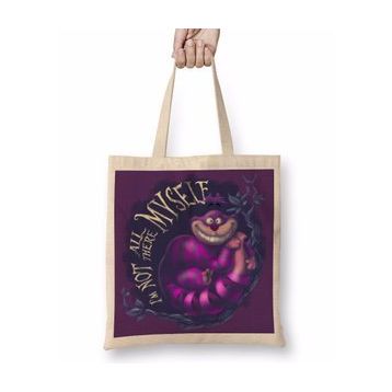 Baskı Dükkanı The Cheshire Cat Alices Adventures In Wonderland Kedi Bez Çanta