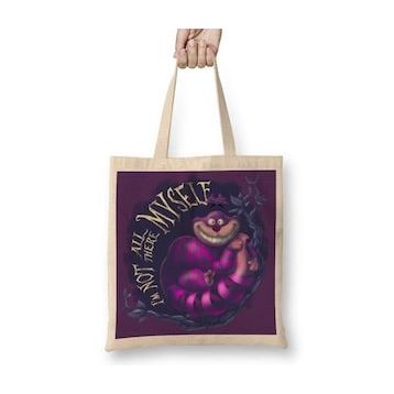 Baskı Dükkanı The Cheshire Cat Alices Adventures In Wonderland Kedi Bez Çanta
