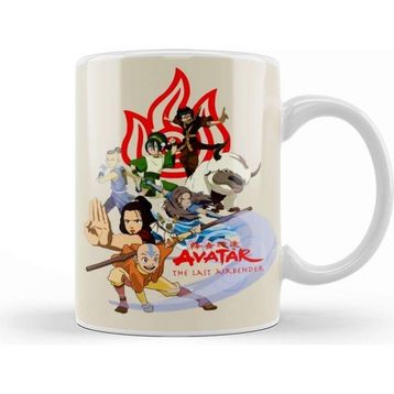 Baskı Dükkanı The Gaang Avatar The Last Airbender Beyaz 330 ml Porselen Kupa Bardak