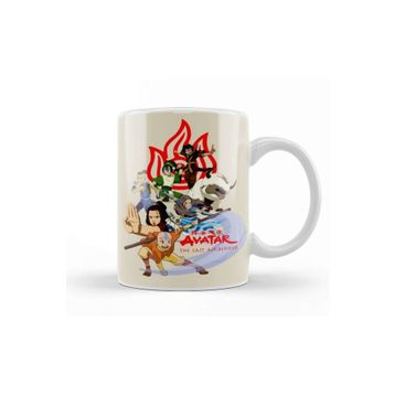 Baskı Dükkanı The Gaang Avatar The Last Airbender Beyaz 330 ml Porselen Kupa Bardak