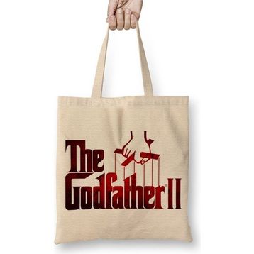 Baskı Dükkanı The Godfather Logo 2 Bez Kadın Günlük Çanta