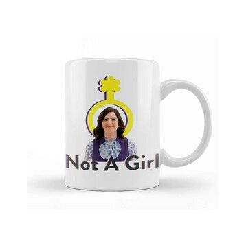 Baskı Dükkanı The Good Place Not A Girl Beyaz 330 ml Porselen Kupa Bardak