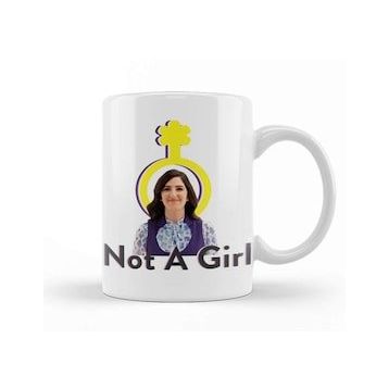 Baskı Dükkanı The Good Place Not A Girl Beyaz 330 ml Porselen Kupa Bardak