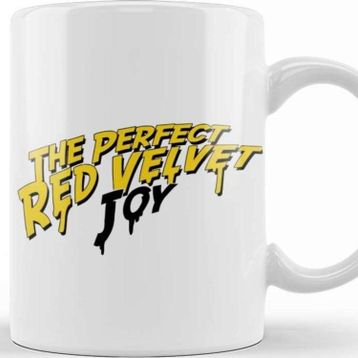 Baskı Dükkanı The Perfect Red Velvet Joy Beyaz 330 ml Porselen Kupa Bardak