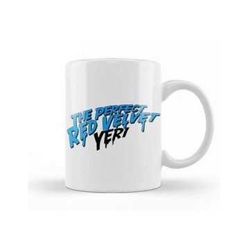 Baskı Dükkanı The Perfect Red Velvet Yeri Beyaz 330 ml Porselen Kupa Bardak