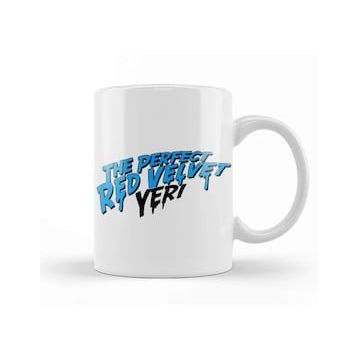 Baskı Dükkanı The Perfect Red Velvet Yeri Beyaz 330 ml Porselen Kupa Bardak