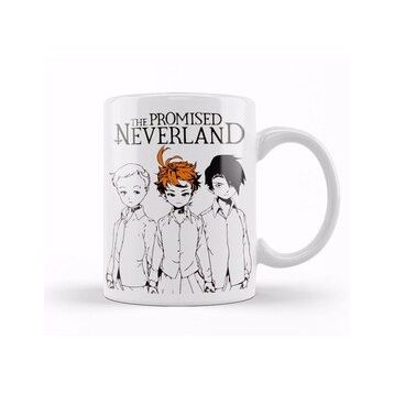 Baskı Dükkanı The Promised Neverland Emma Norman And Ray Beyaz 330 ml Porselen Kupa Bardak