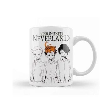 Baskı Dükkanı The Promised Neverland Emma Norman And Ray Beyaz 330 ml Porselen Kupa Bardak