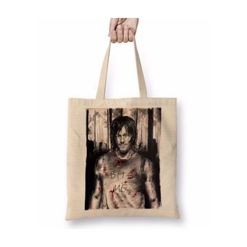 Baskı Dükkanı the Walking Dead Bite Medar Bez Çanta