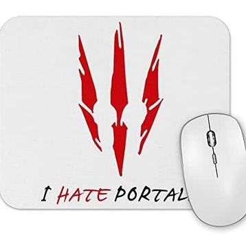 Baskı Dükkanı the Witcher I Hate Portals Mouse Pad
