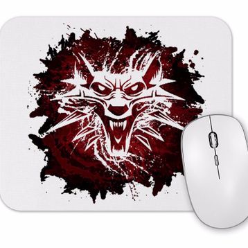 Baskı Dükkanı the Witcher Wolf Silhouette Mouse Pad