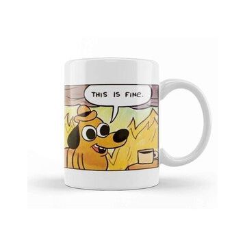 Baskı Dükkanı This Is Fine 01 Kupa