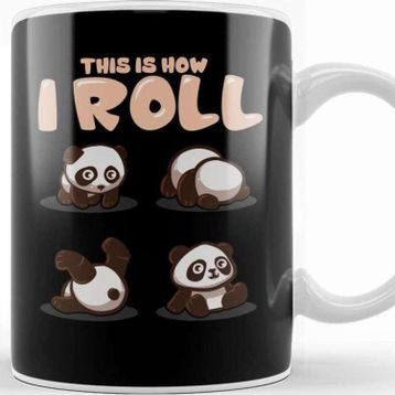 Baskı Dükkanı This Is How I Roll Panda Bear Pun Kupa
