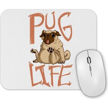 Baskı Dükkanı Thug Life Köpek Pug Life Mouse Pad