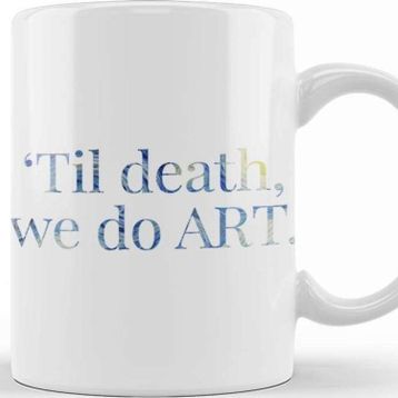 Baskı Dükkanı Til Death We Do Art Starry Night Kupa