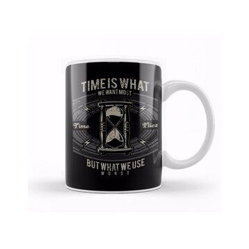Baskı Dükkanı Time Flies Hourglass Kupa