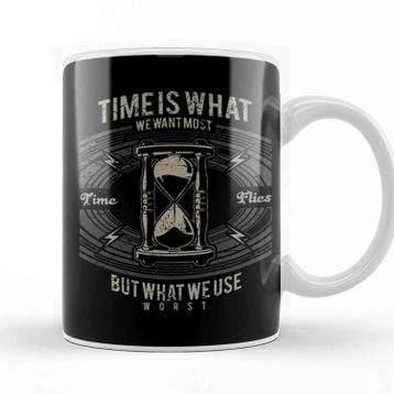 Baskı Dükkanı Time Flies Hourglass Kupa