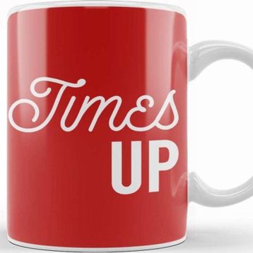 Baskı Dükkanı Times Up Caligraphy Font Kupa