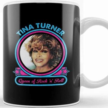 Baskı Dükkanı Tina Turner Queen Of Rock N Roll Porselen Beyaz Kupa Bardak