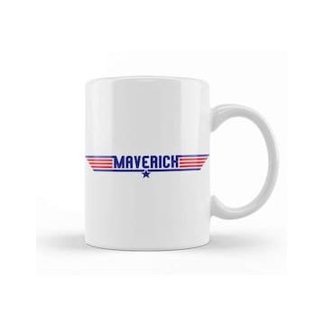 Baskı Dükkanı Top Gun Maverick Text Kupa Bardak