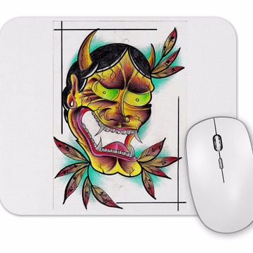 Baskı Dükkanı Tribal Indian With Demon Horns Mouse Pad