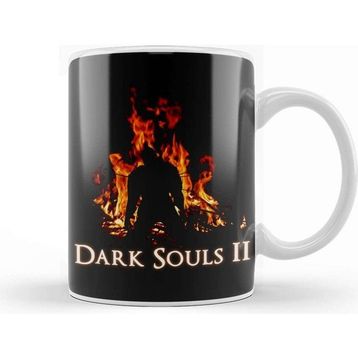 Baskı Dükkanı Tyrannicon Dark Souls Bonfire Porselen Beyaz Kupa Bardak