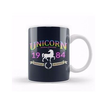 Baskı Dükkanı Unicorn Middle School Logo Kupa