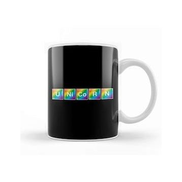 Baskı Dükkanı Unicorn Periodic Table Rainbow Kupa