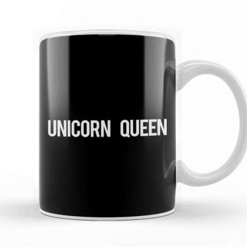Baskı Dükkanı Unicorn Queen Text Kupa