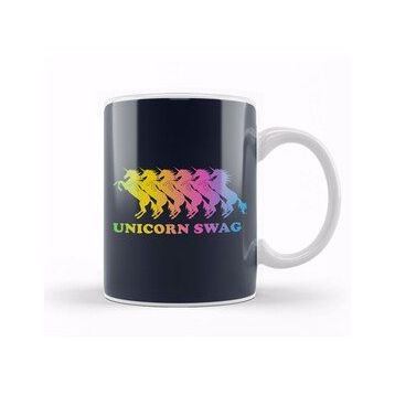 Baskı Dükkanı Unicorn Rainbow Swag Kupa