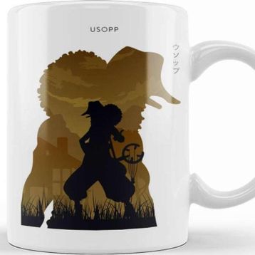 Baskı Dükkanı Usopp One Piece In Silhouette Kupa