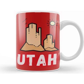 Baskı Dükkanı Utah Vintage Gift Kupa