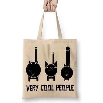 Baskı Dükkanı Very Cool Cats Bez Çanta