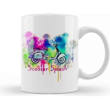 Baskı Dükkanı Vespa Scooter Splash Kupa Bardak