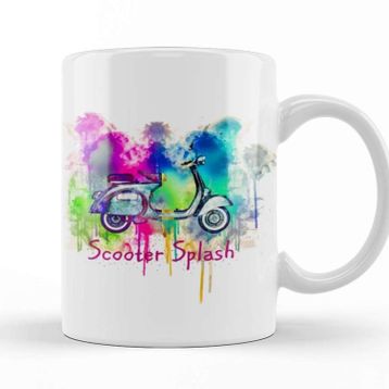 Baskı Dükkanı Vespa Scooter Splash Kupa Bardak