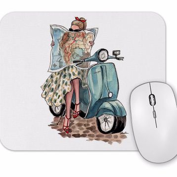 Baskı Dükkanı Vespa Travel Mouse Pad