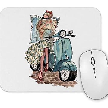 Baskı Dükkanı Vespa Travel Mouse Pad
