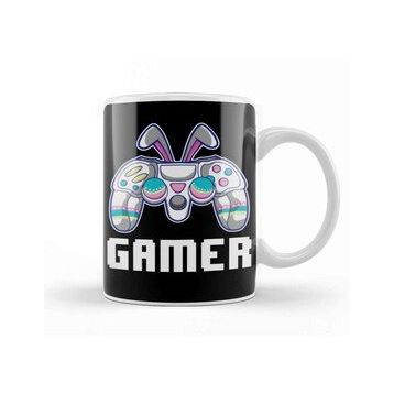 Baskı Dükkanı Video Game Easter Gamer Controller Bunny Ears Kupa Bardak